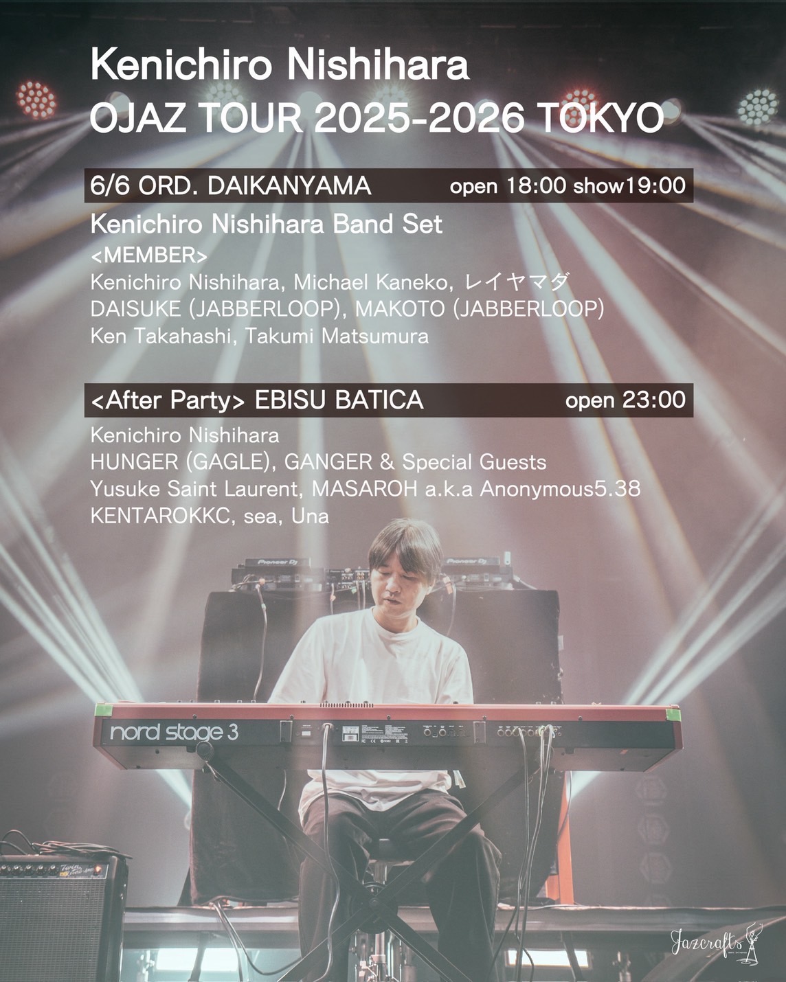 Kenichiro Nishihara OJAZ TOUR 2025-2026 in Tokyo | Schedule | ORD